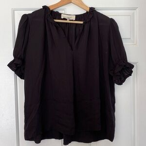 100% silk peasant blouse.